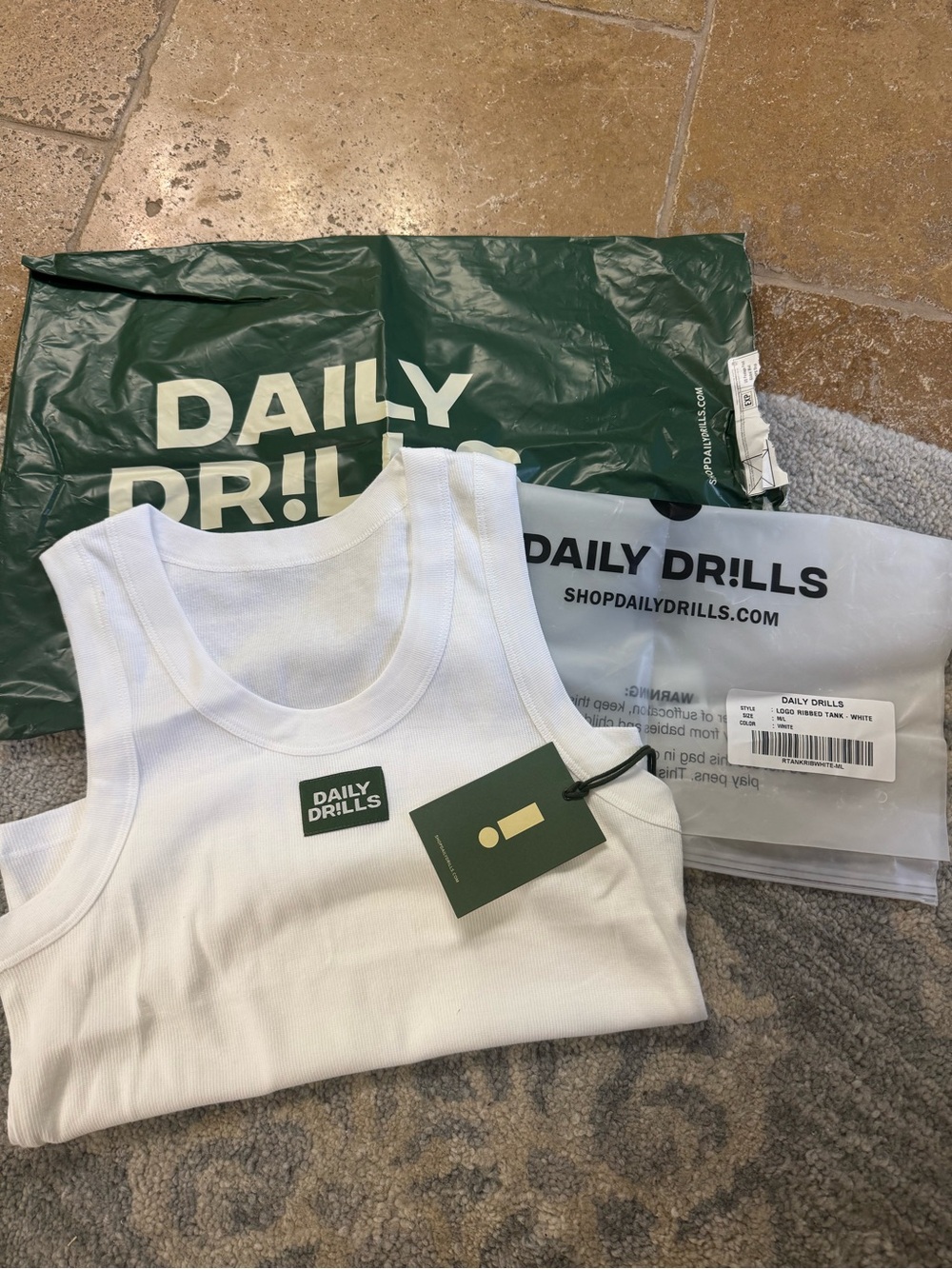 DAILY DRILLS - Logo ribbed tank (M/L) - Picture 2 of 3